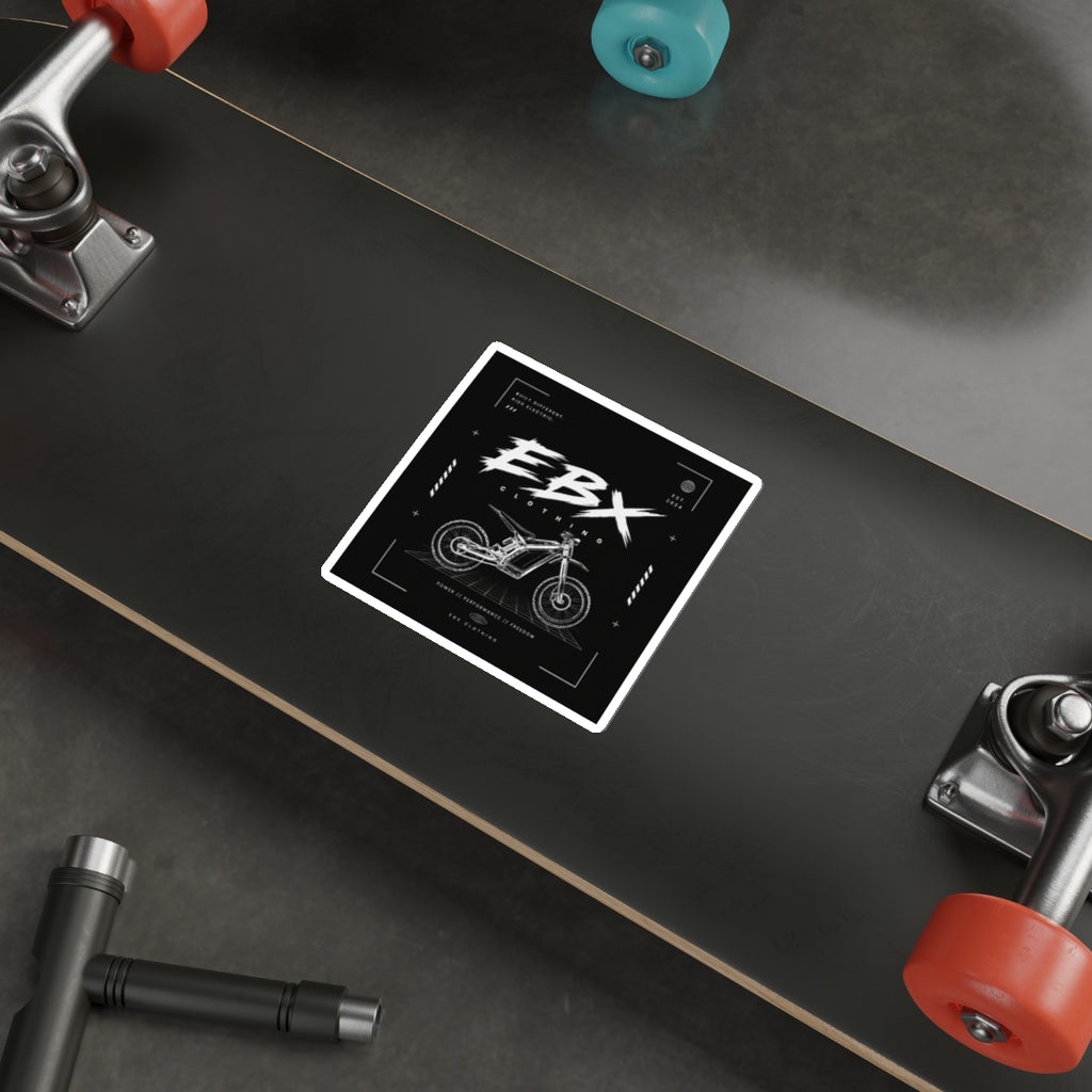 EBX Electric Bike Die-Cut Sticker — Motorcycle Blueprint Logo