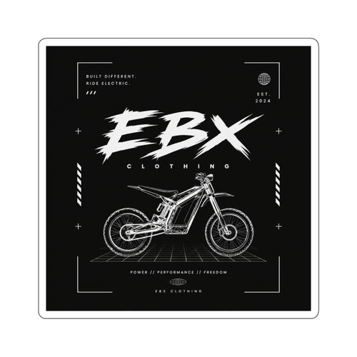 EBX Electric Bike Die-Cut Sticker — Motorcycle Blueprint Logo