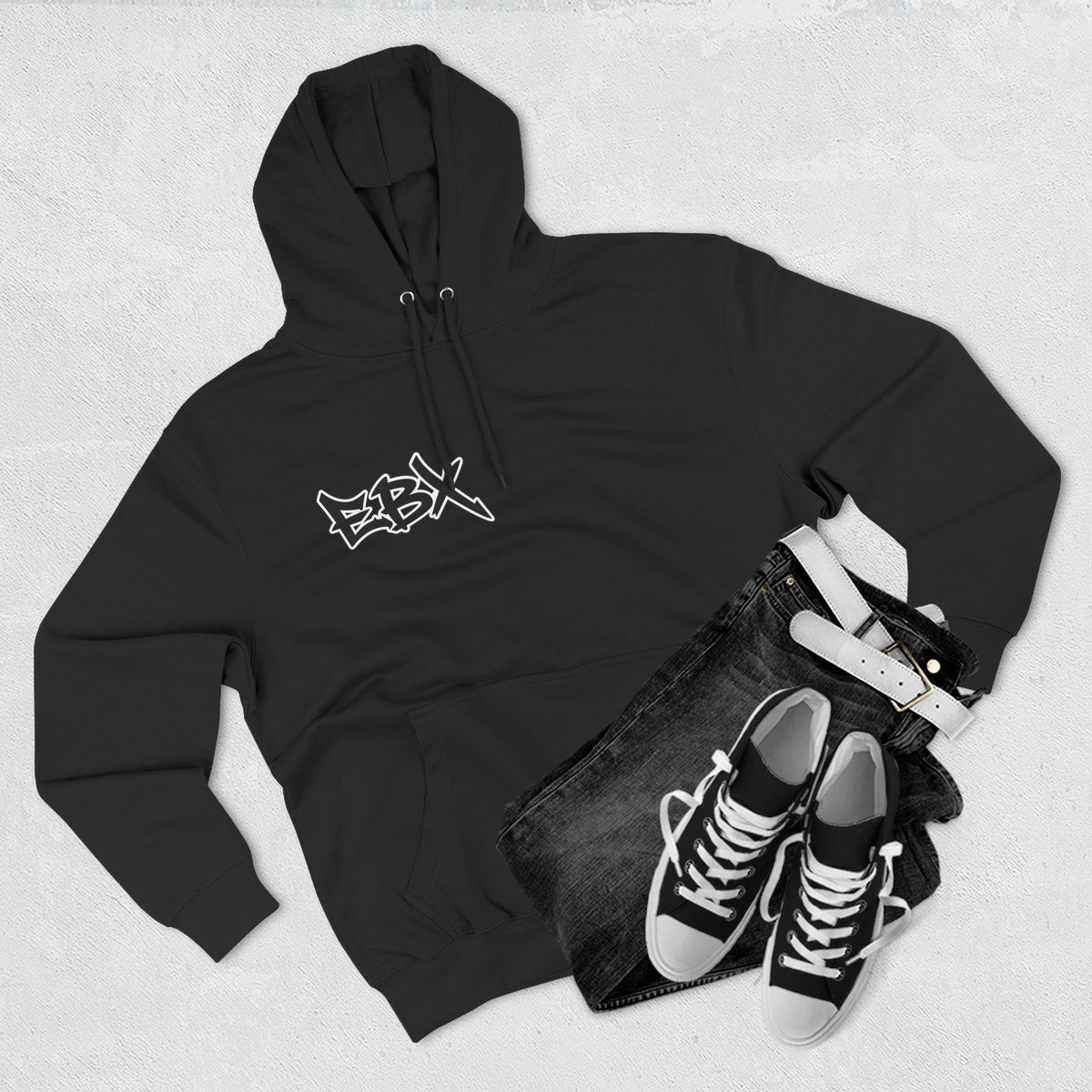 EBX Logo Hoodie - Minimal Graphic Fleece Pullover