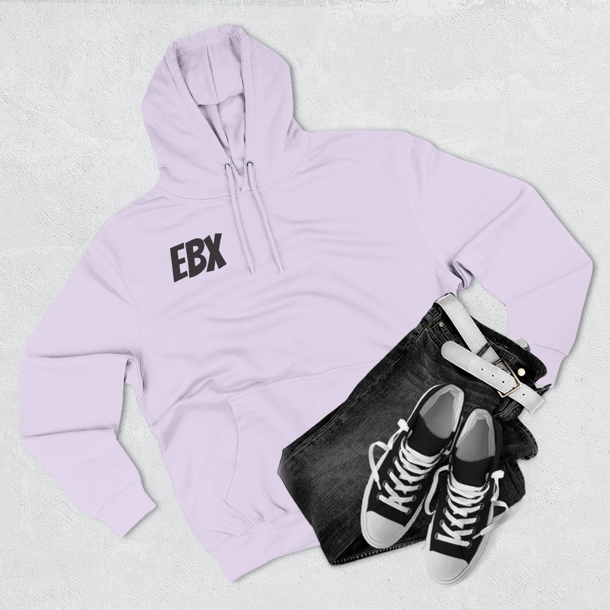 EBX Logo Hoodie - Minimal Graphic Fleece Pullover