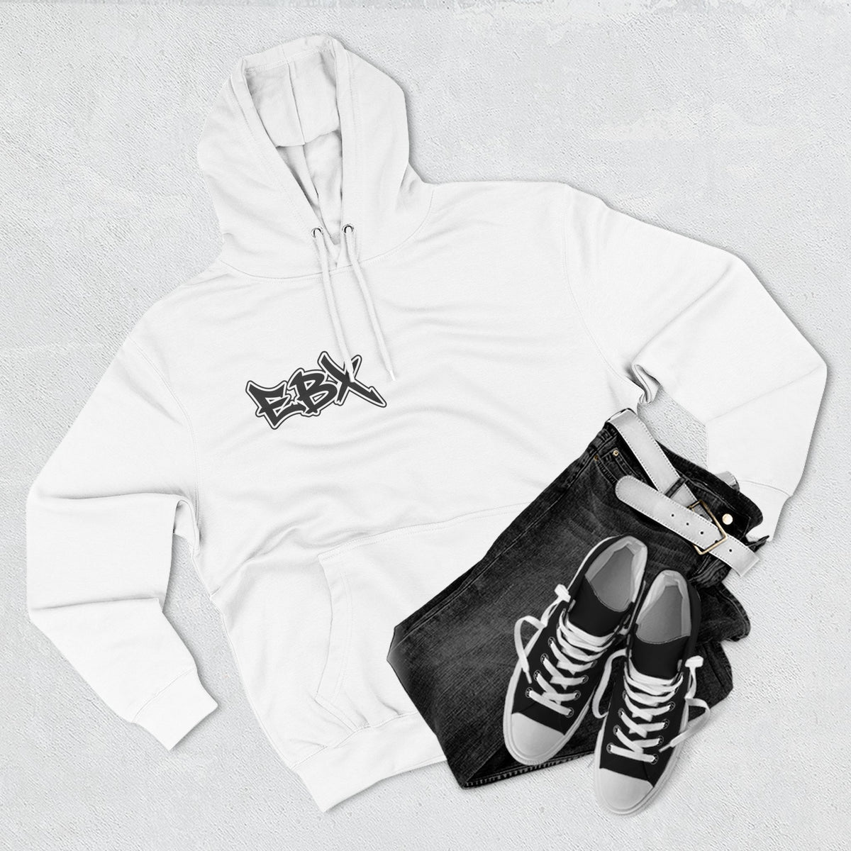 EBX Logo Hoodie - Minimal Graphic Fleece Pullover