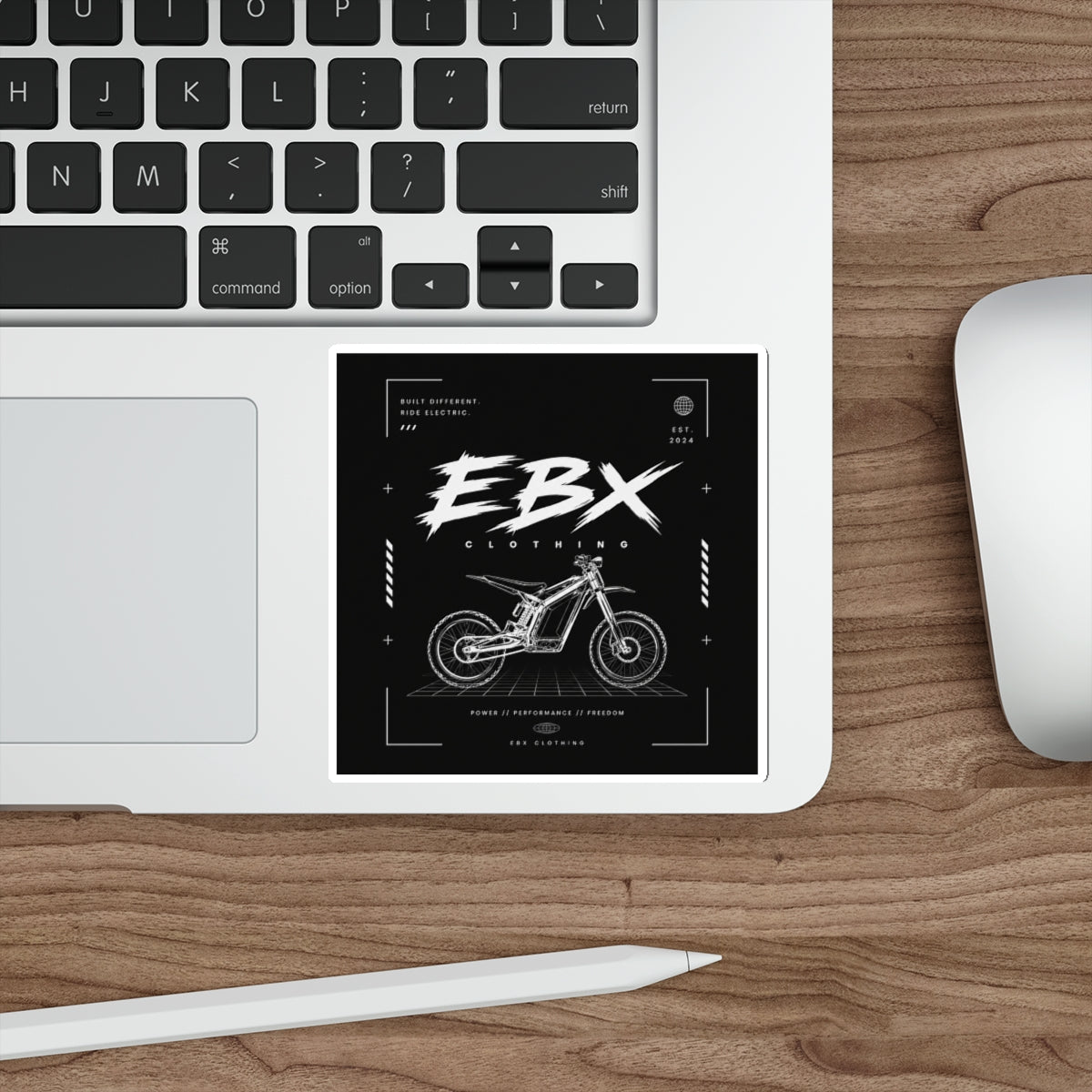 EBX Electric Bike Die-Cut Sticker — Motorcycle Blueprint Logo