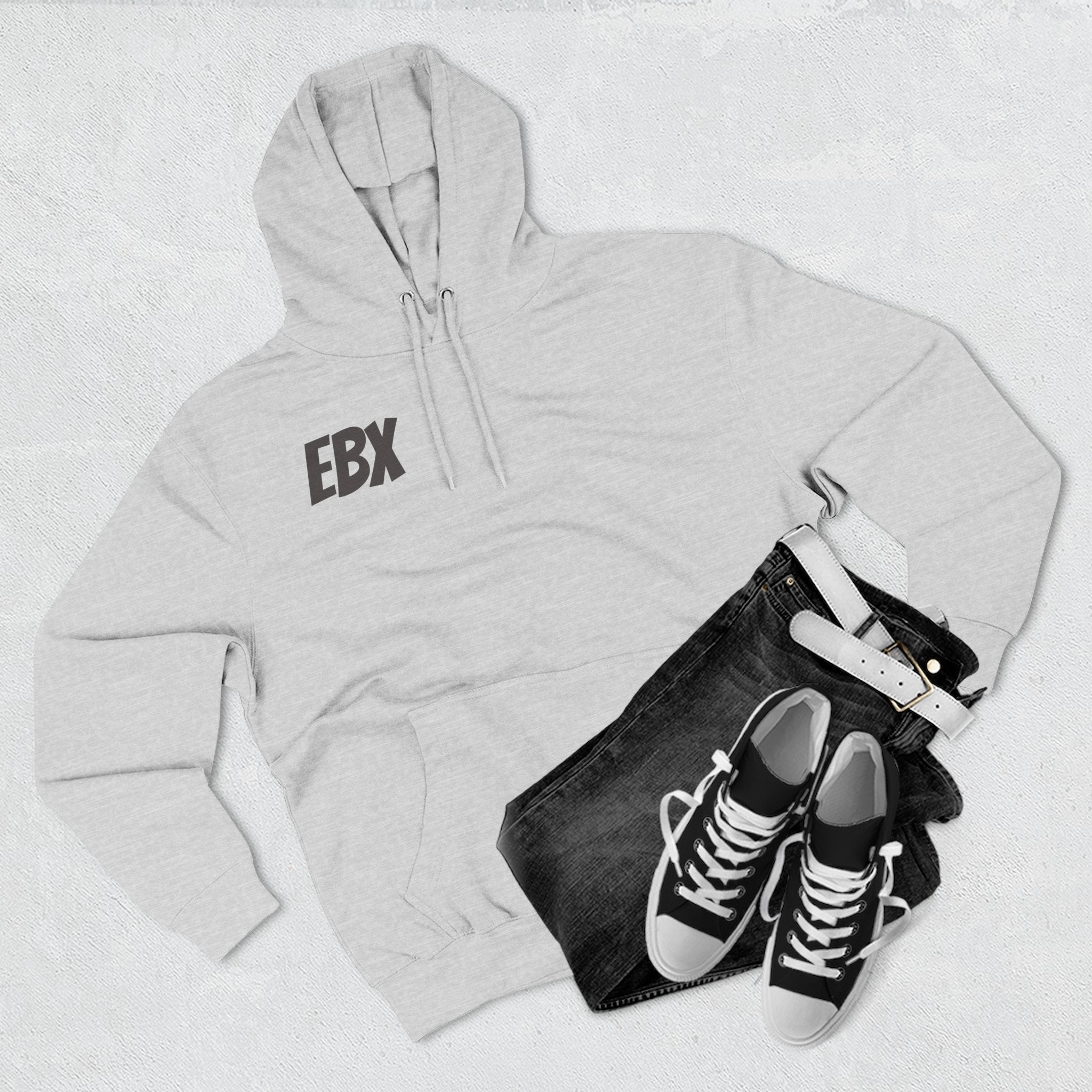 EBX Logo Hoodie - Minimal Graphic Fleece Pullover