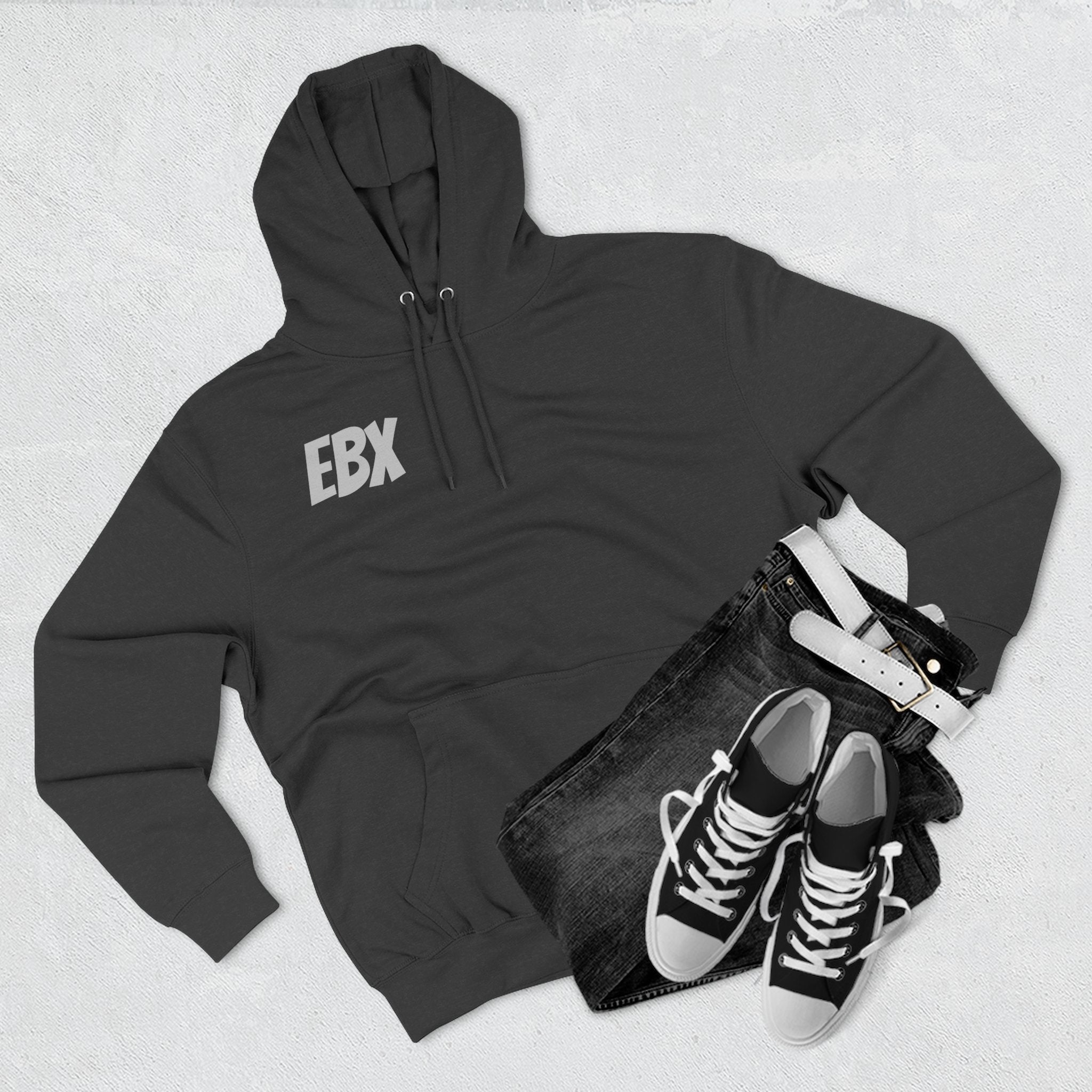 EBX Logo Hoodie - Minimal Graphic Fleece Pullover