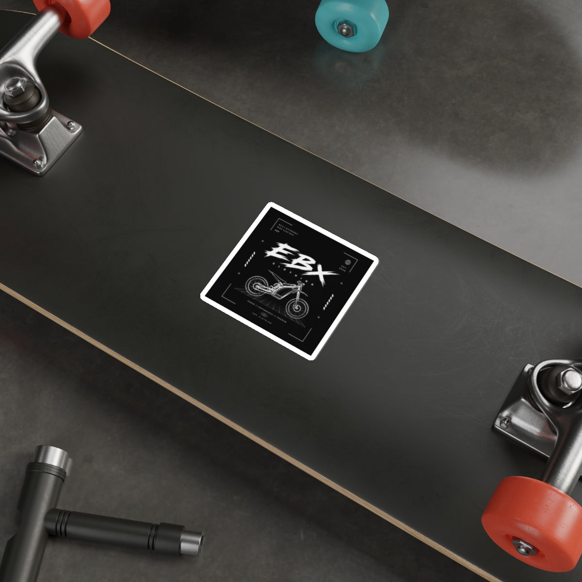 EBX Electric Bike Die-Cut Sticker — Motorcycle Blueprint Logo