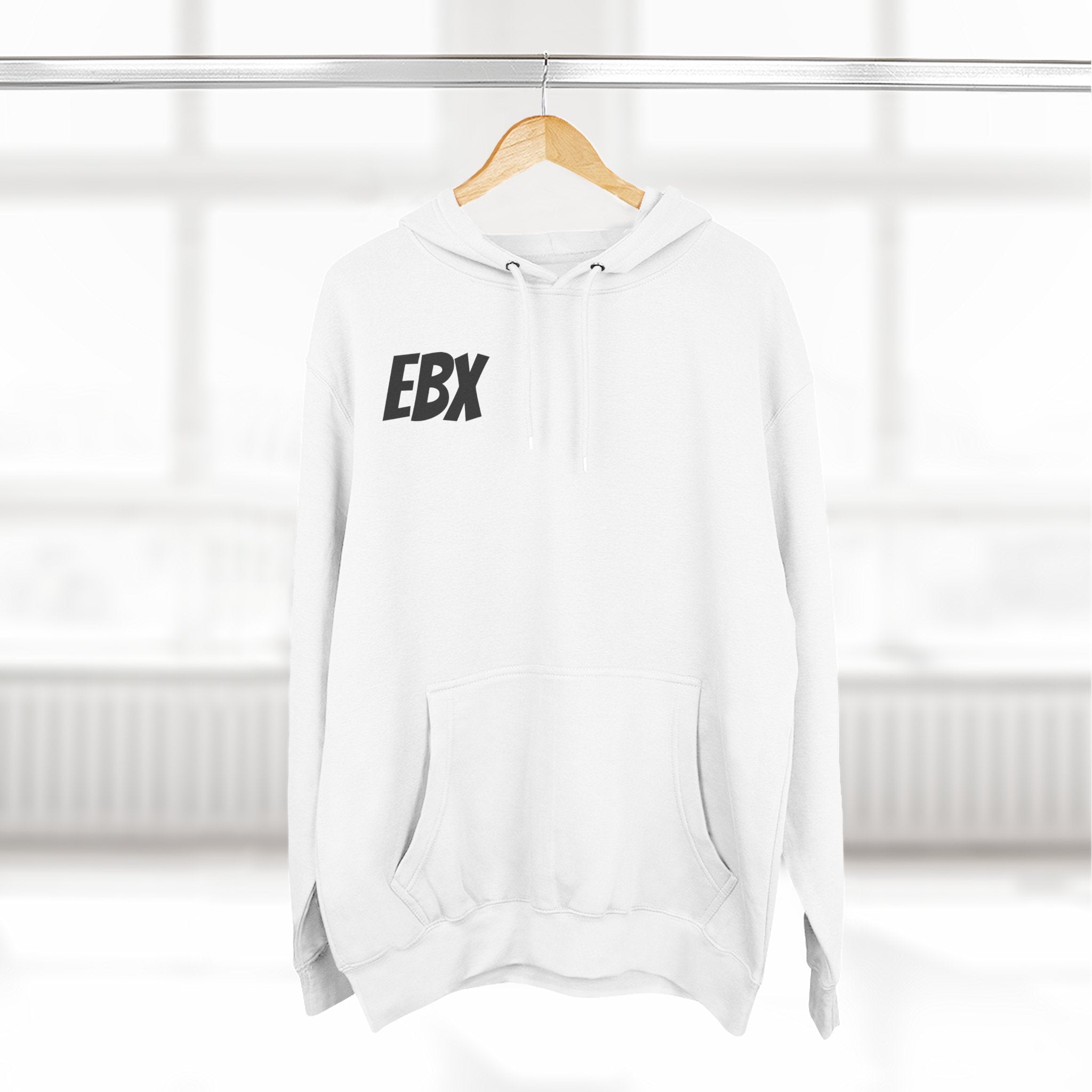 EBX Logo Hoodie - Minimal Graphic Fleece Pullover