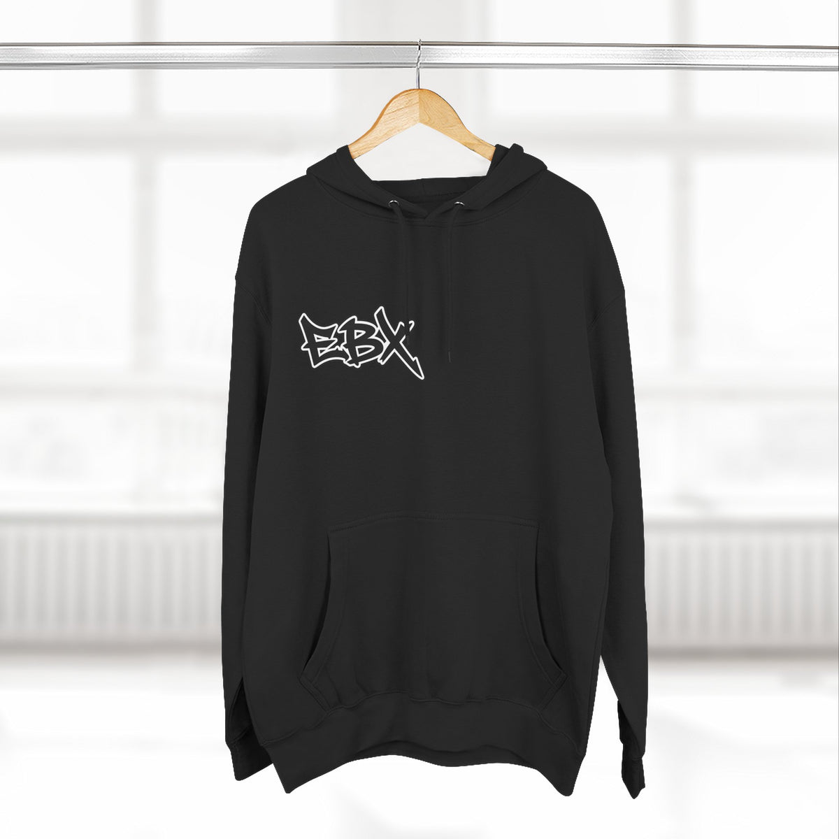 EBX Logo Hoodie - Minimal Graphic Fleece Pullover