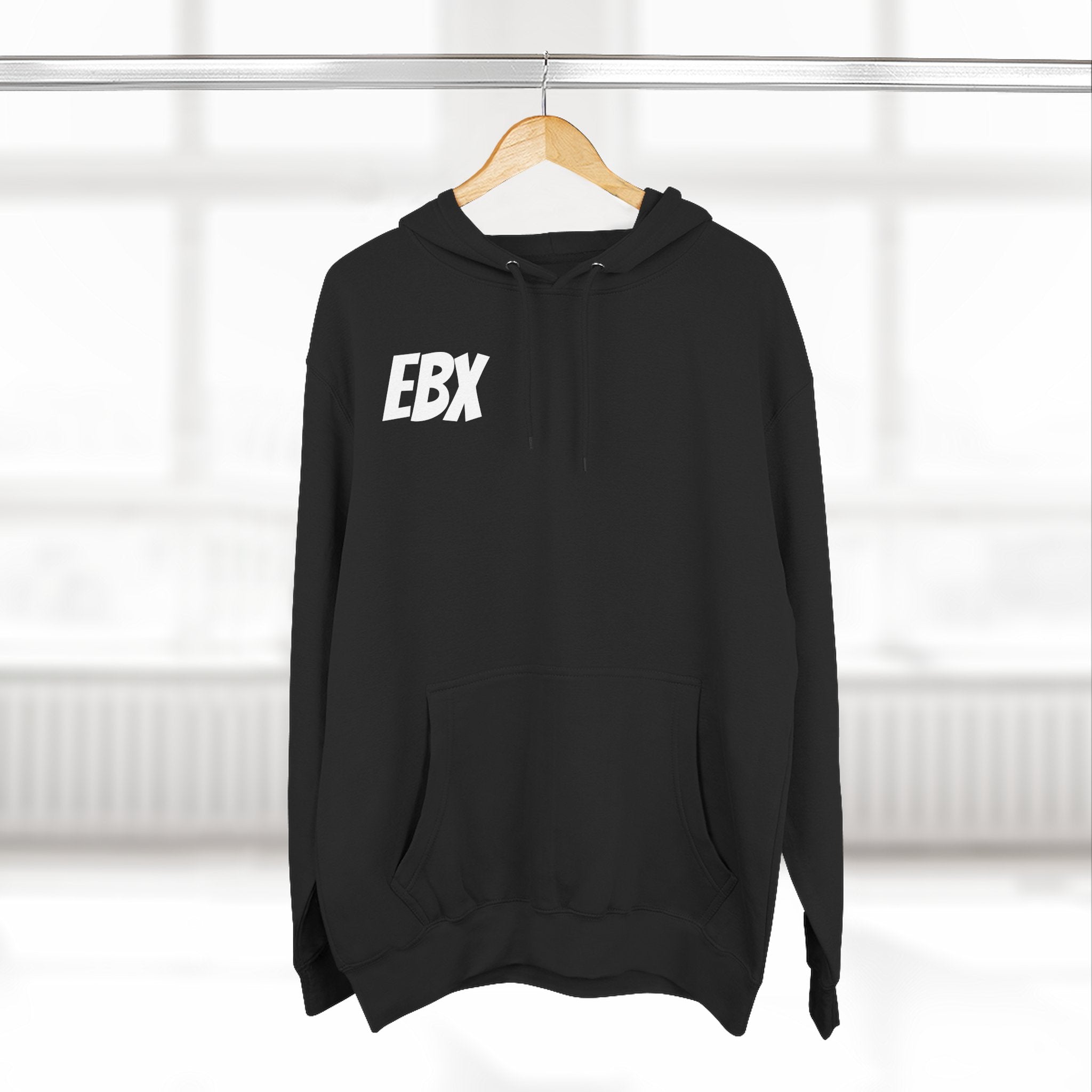 EBX Logo Hoodie - Minimal Graphic Fleece Pullover